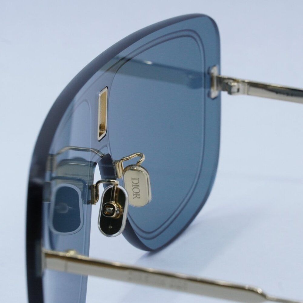 🕶️ New Dior ULTRADIOR MU B0B0 Sunglasses - Gold Frame, Blue Lenses - Picture 5 of 11